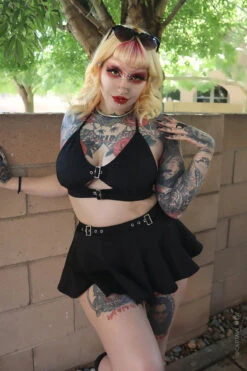 Sabrina Buckle Swim Skirt 11 Sabrina Buckle Swim Skirt -Vampirefreaks Sale Store sexy swimsuit