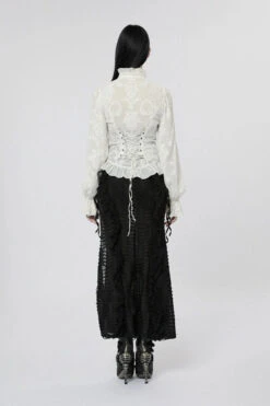 Victorian Tea Ruffled Top [Milk White] -Vampirefreaks Sale Store sheer top b1f08243 3776 4b98 bd89 86bdc2f4abac