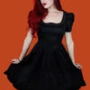 Petit Chateau Dress -Vampirefreaks Sale Store short black ruffle dress