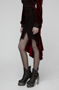 Bride Of Dracula Skirt [Blood Red] -Vampirefreaks Sale Store short vampire skirt