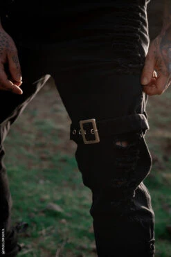 Inquisition Shredded Skinny Jeans -Vampirefreaks Sale Store shredded punk jeans