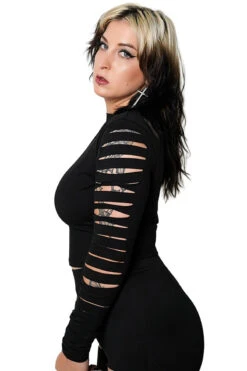 Cleo Long Sleeve Top -Vampirefreaks Sale Store shredded shirt 75ea5371 56ad 4139 9ad2 8e5b9f3e5b86