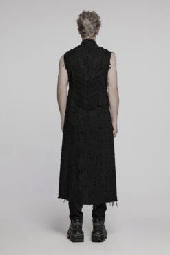 Malware Distressed Trench Coat -Vampirefreaks Sale Store shredded trench coat