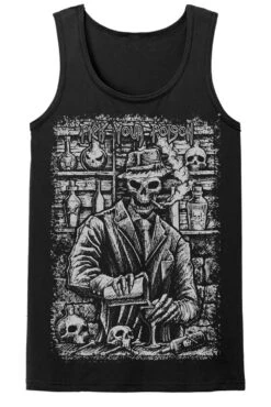 Pick Your Poison Skeleton T-shirt -Vampirefreaks Sale Store skeleton bartender 0mens tank top front