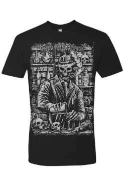 Pick Your Poison Skeleton T-shirt -Vampirefreaks Sale Store skeleton bartender tshirt