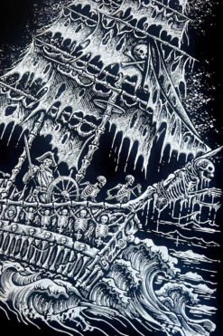 Skeleton Crew Pirate Ship T-shirt -Vampirefreaks Sale Store skeleton crew 03