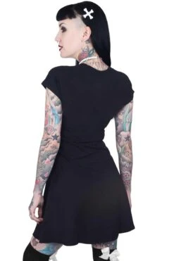 Skeleton White Flare Dress -Vampirefreaks Sale Store skeleton flare dress3 7b8f3c33 08aa 48ea b812 a862895639b8