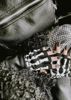 Dead Inside Skeleton Gloves [Fingerless] -Vampirefreaks Sale Store skeleton gloves
