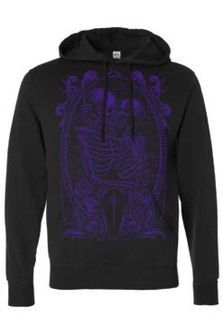 Til Death Do Us Part Hoodie [PURPLE] -Vampirefreaks Sale Store skeleton love pullover hoodie resize