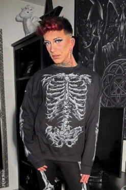 Dead Inside Skeleton Sweatshirt 13 Dead Inside Skeleton Sweatshirt -Vampirefreaks Sale Store skeleton matching outfit set