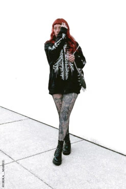 Dead Inside Skeleton Hoodie -Vampirefreaks Sale Store skeleton outfit