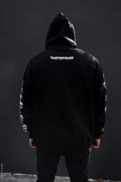 Darkness Within Hoodie -Vampirefreaks Sale Store skeleton skull hoodie