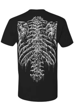 Bleeding Heart Skeleton T-shirt -Vampirefreaks Sale Store skeleton tshirt back