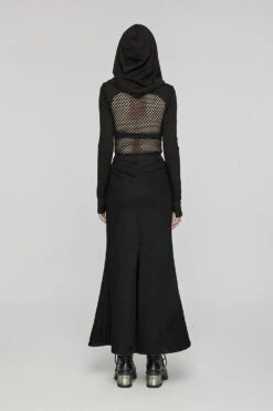 Trad Goth Fishnet Maxi Skirt -Vampirefreaks Sale Store skirt gothic