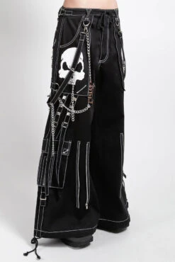 Tripp NYC Doom Skull Pants [BLACK/WHITE] -Vampirefreaks Sale Store skull punk pants