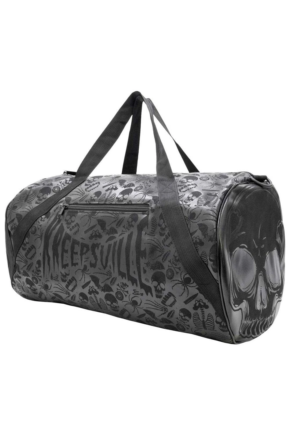Skull Black Barrel Bag 2 Skull Black Barrel Bag - Image 2
