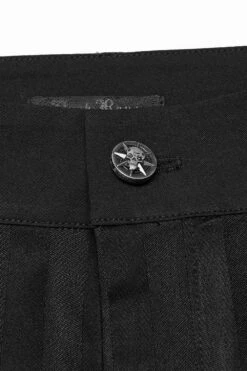 Sweeney Striped Trousers [Black] -Vampirefreaks Sale Store skull trousers