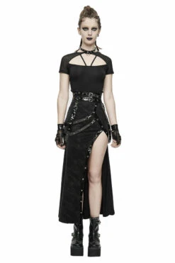 Cyberdoll Goth Leg Slit Skirt -Vampirefreaks Sale Store slit skirt
