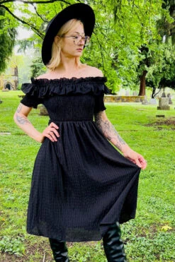 Hilda - Dark Plaid Cottage Dress