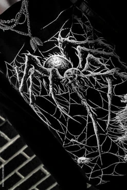 Death Spider Sweatshirt [Spiderweb Sleeves] -Vampirefreaks Sale Store spider clothes punk