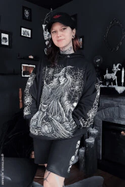 Season Of The Witch Hoodie -Vampirefreaks Sale Store spiderweb clothing