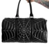 Web Weekender Bag [Black/White] -Vampirefreaks Sale Store spiderweb punk purse