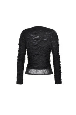 Gas Town Distressed Apocalyptic Top -Vampirefreaks Sale Store spiderweb top