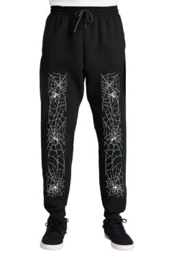 Spiderweb Joggers 17 Spiderweb Joggers -Vampirefreaks Sale Store spiderweb Jogger Front