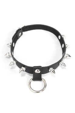 Rivet Spiked O-Ring Choker -Vampirefreaks Sale Store spike collar