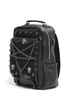 Catacombs Spiked Vegan Leather Backpack -Vampirefreaks Sale Store spiked backpack