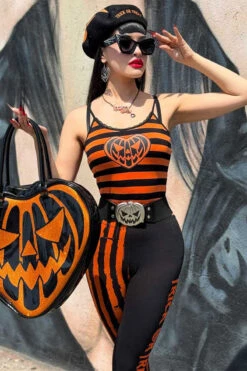 Trick Or Treat Pumpkin Elastic Belt -Vampirefreaks Sale Store spooky belt