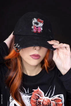 Hell Kitty Pierced Baseball Cap