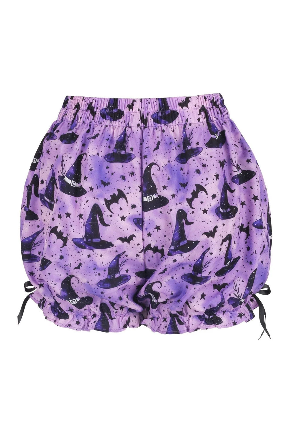 Purple/Black Witch Print Crepe Bloomers 3 Purple/Black Witch Print Crepe Bloomers - Image 3