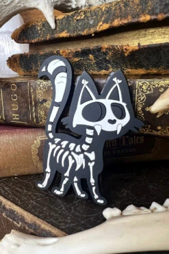 Skelekitty Rubber Magnet -Vampirefreaks Sale Store spooky cat magnet