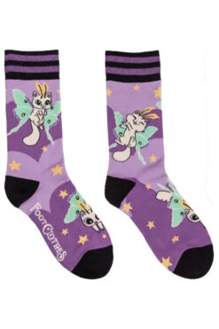 Kitty Moths Crew Socks -Vampirefreaks Sale Store spooky cat socks
