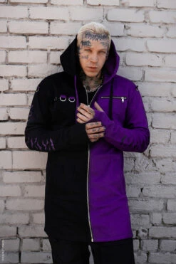 Split Mage Hoodie [Black/Purple]