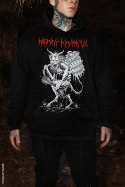 Merry Krampus Hoodie -Vampirefreaks Sale Store spooky gothic hoodie
