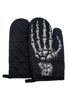 Skeleton Hand Oven Mitts [Set Of 2] -Vampirefreaks Sale Store spooky oven mitt