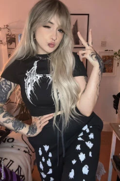 Ooky Spooky Ghost Joggers -Vampirefreaks Sale Store spooky pajamas 3075f36d 7f4e 468e 9269 f3f689d16309