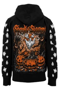 Spooky Season Hoodie -Vampirefreaks Sale Store spooky season hoodie zipper ghosts