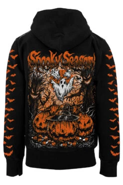 Spooky Season Hoodie -Vampirefreaks Sale Store spooky season hoodie zipper orange bats