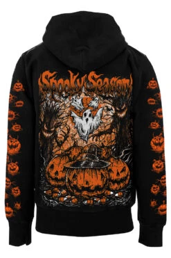 Spooky Season Hoodie -Vampirefreaks Sale Store spooky season hoodie zipper pumpkins