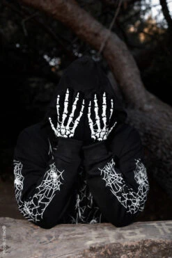 Dead Inside Skeleton Gloves [Full Finger] -Vampirefreaks Sale Store spooky skeleton gloves
