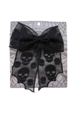 Skull Lace Hair Bow -Vampirefreaks Sale Store spooky skull bow