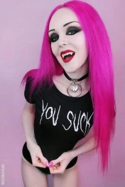 You Suck Crop Top -Vampirefreaks Sale Store spooky you suck crop top