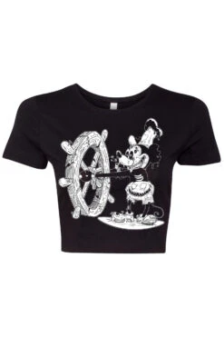 Steamboat Willie Mickey Zombie Crop Top -Vampirefreaks Sale Store steamboat willie mickey mouse zombie crop top