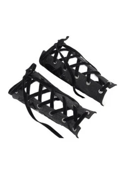Crucible Studded Lace-Up Gloves -Vampirefreaks Sale Store steampunk accessories