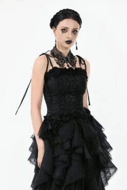 Graveyard Blossoms Ruffled Tank Top -Vampirefreaks Sale Store steampunk blouse 1ce43cfa 6549 4e69 afcf d086975b664a