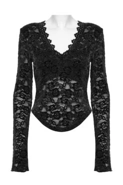 Moonlace Long Sleeve Top [Black] -Vampirefreaks Sale Store steampunk blouse 7353343c 9d59 4b77 b148 38d6948bf22e