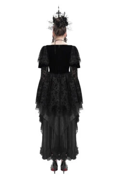 Flared Sleeve Tiered Gothic Gown -Vampirefreaks Sale Store steampunk dresses